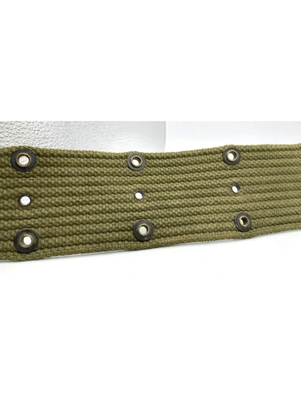Vintage US Army M1936 Pistol Belt WWII Military Olive Drab Adjustable 41-34